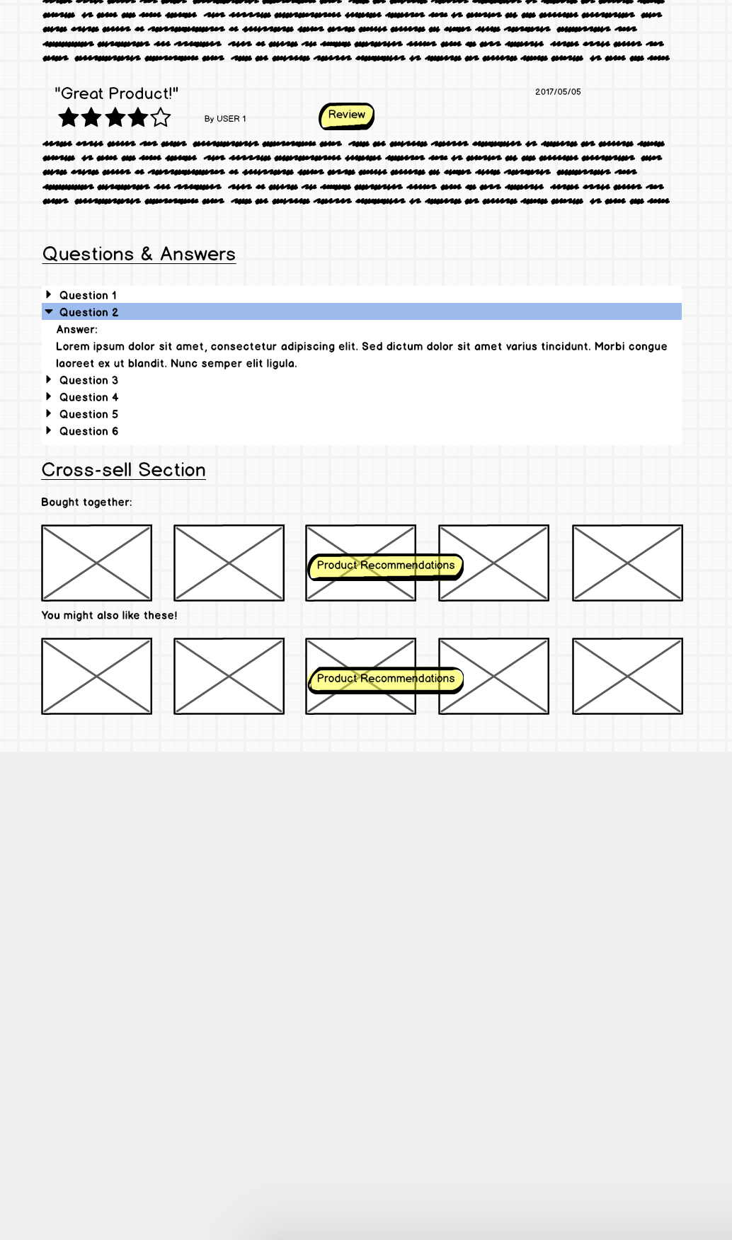 “Perfect” PDP (Product Detail Page) Wireframing (2018) – David Chen